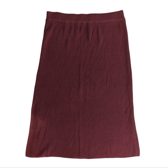 NEW Ascot and Hart Knit Midi Skirt 3X Brown FLAW DISCOLORATION - Picture 13 of 14